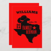 Invitation Réunion de la famille Texas (Devant / Derrière)