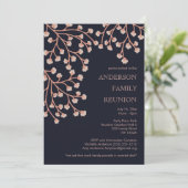 Invitation Réunion de l'arbre généalogique en fleurs de ceris (Debout devant)