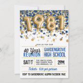 Invitation Réunion de l'école secondaire en 1981 (Devant)