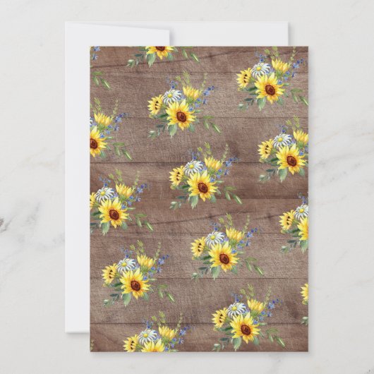 Invitation Réunion de mariage champêtre joyeuse avec tourneso (Dos)