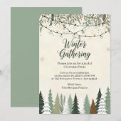 Invitation Réunion de Noël d'hiver (Devant / Derrière)