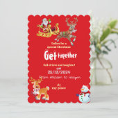 Invitation Réunion de Noël festive (Debout devant)