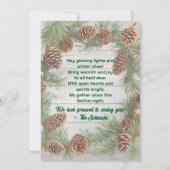 Invitation Réunion de Noël rustique Yuletide (Dos)