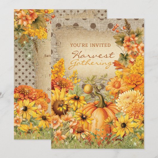 Invitation Réunion de récolte (Devant / Derrière)