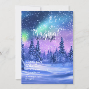 Invitation Réunion de répétition de mariage Winter Wonderland