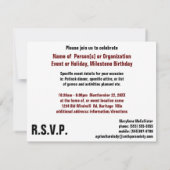 Invitation Réunion de style campagnard (Dos)