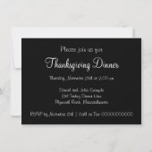 Invitation Réunion de Thanksgiving Cornucopia (Dos)