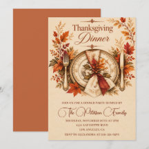 Réunion de Thanksgiving sur une table vintage