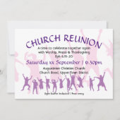 Invitation RÉUNION D'ÉGLISE Mauve personnalisable moderne (Devant)