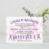 Invitation RÉUNION D'ÉGLISE Moderne Personnalisable Mauve (Debout devant)