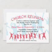 Invitation RÉUNION D'ÉGLISE Moderne Personnalisable Rose Prof (Devant)