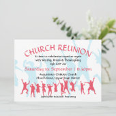 Invitation RÉUNION D'ÉGLISE Rose Pâle Moderne Personnalisable (Debout devant)