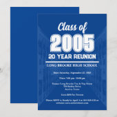 Invitation Réunion des anciens du lycée Blue 20 ans 2005 (Devant / Derrière)