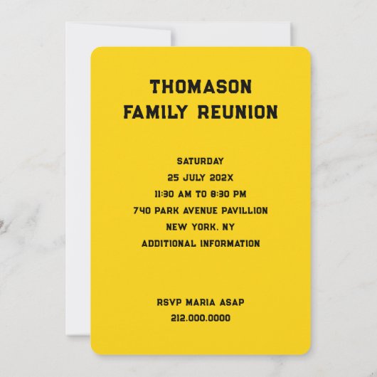 Invitation Réunion d'été (Dos)