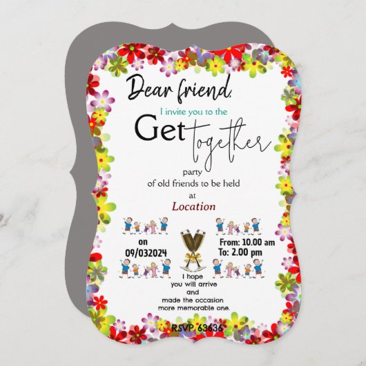 Invitation Réunion d'invitation (Devant / Derrière)