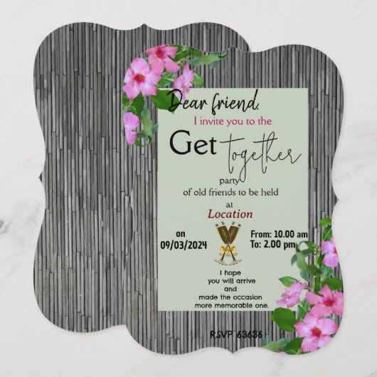 Invitation Réunion d'invitation (Devant / Derrière)