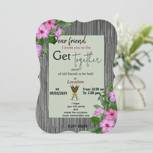 Invitation Réunion d'invitation (Debout devant)