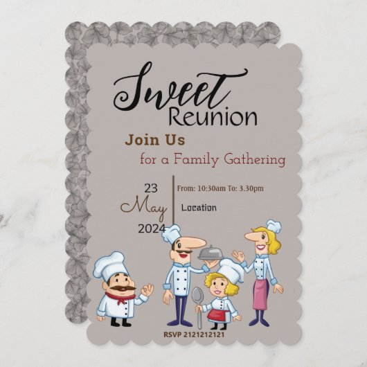 Invitation Réunion douce (Devant / Derrière)