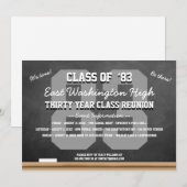 Invitation Réunion du collège Chalkboard personnalisée (Devant / Derrière)