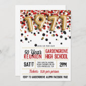 Invitation Réunion du lycée de 1971 (Devant / Derrière)