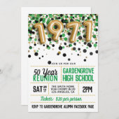 Invitation Réunion du lycée de 1971 (Devant / Derrière)