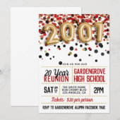 Invitation Réunion du lycée de 2001 (Devant / Derrière)