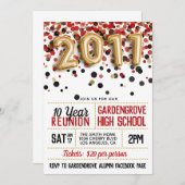 Invitation Réunion du lycée de 2011 (Devant / Derrière)