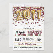 Invitation Réunion du lycée de 2011 (Devant)