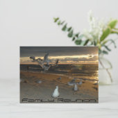 Invitation Réunion en famille sur la plage Seagull Soir couch (Debout devant)