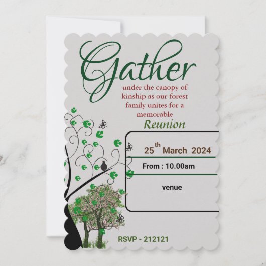 Invitation Réunion familiale (Devant)