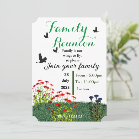 Invitation Réunion familiale (Debout devant)