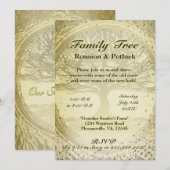 Invitation Réunion familiale - Arbre famille Vintage (Devant / Derrière)