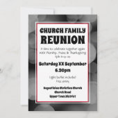 Invitation RÉUNION FAMILIALE customisée Gray Bokeh (Devant)