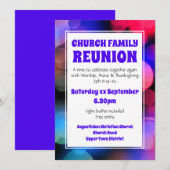 Invitation RÉUNION FAMILIALE DE L'ÉGLISE DE Bokeh customisée (Devant / Derrière)