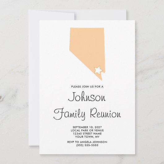 Invitation Réunion familiale de Peach Nevada (Devant)