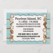 Invitation Réunion familiale de plage, etc Modèle d'invitatio (Dos)