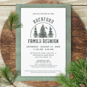 Invitation Réunion familiale Forêt rustique Arbres