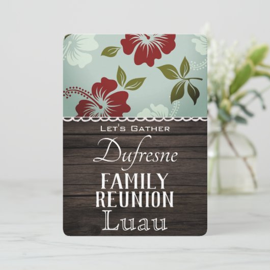Invitation Réunion familiale Luau (Debout devant)