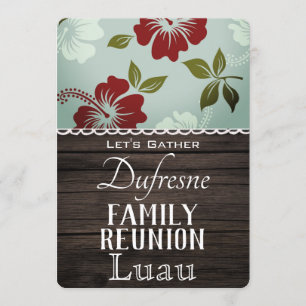 Invitation Réunion familiale Luau