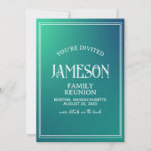 Invitation Réunion familiale Moderne Dégradé QR Code Invitati (Devant)