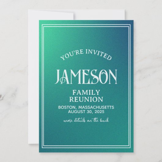 Invitation Réunion familiale Moderne Dégradé QR Code Invitati (Devant)