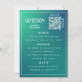 Invitation Réunion familiale Moderne Dégradé QR Code Invitati (Dos)
