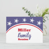 Invitation Reunion familiale moderne rouge blanc (Debout devant)