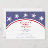 Invitation Reunion familiale moderne rouge blanc (Dos)