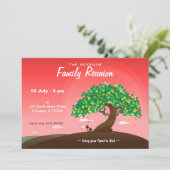 Invitation Réunion familiale (rouge) (Debout devant)