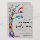 Invitation Réunion familiale rustique (Devant / Derrière)