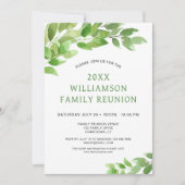 Invitation Réunion famille Arbre aquarelle (Devant)