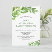 Invitation Réunion famille Arbre aquarelle (Debout devant)