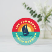 Invitation Reunion famille soleil tropical coucher de soleil  (Debout devant)