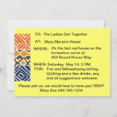 INVITATION RÉUNION INVITATION-INFORMAL DE DAMES ET AMUSEMENT (Dos)